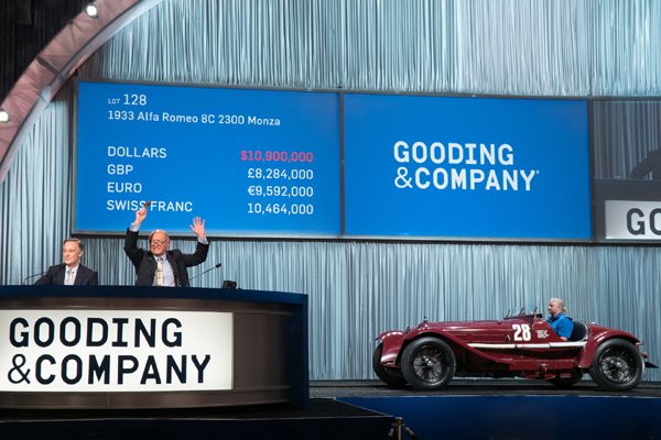 Nouveau record pour Gooding and Company à Pebble Beach