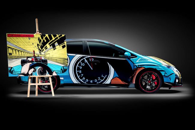 Une Honda Art Car Jean Graton exposée au Mans