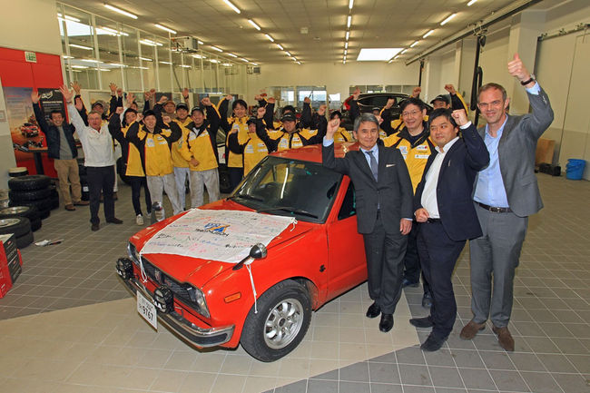 Honda au départ du Rallye Monte Carlo Historique