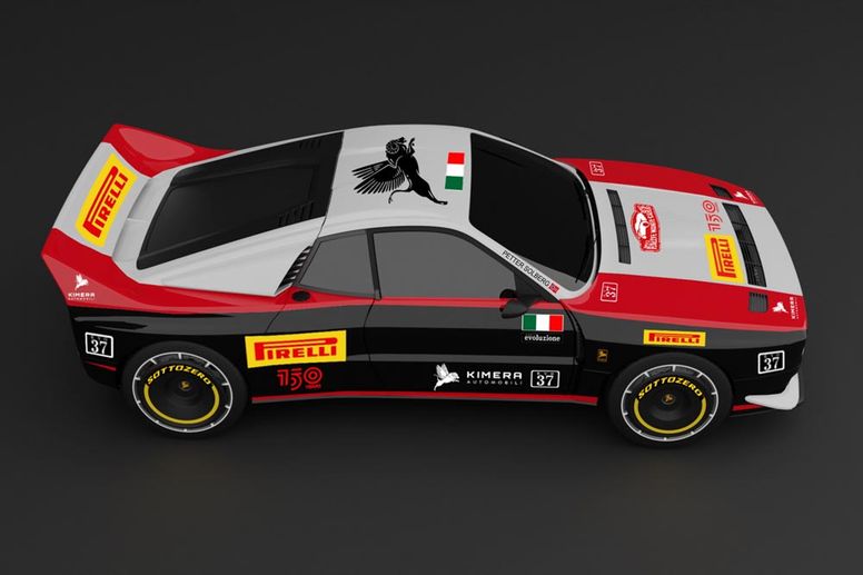 La Kimera EVO37 au départ du Rallye Monte Carlo