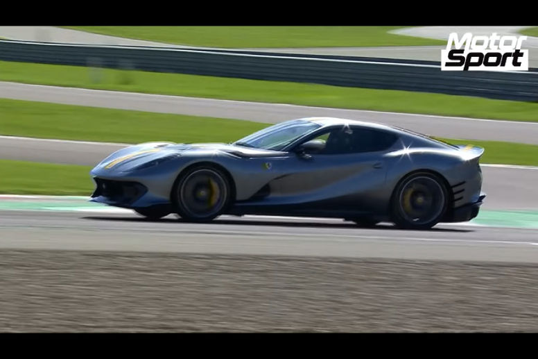 La nouvelle Ferrari 812 Competizione en action à Fiorano