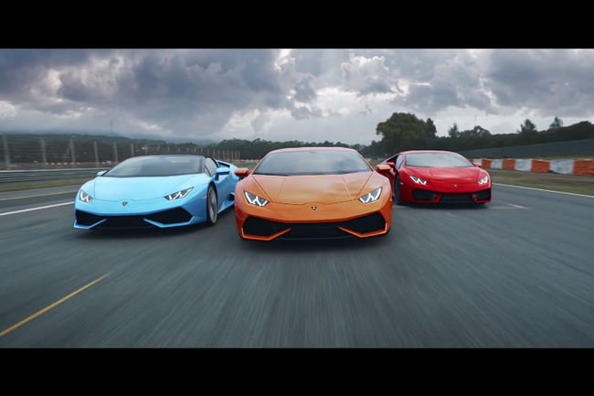 Les Lamborghini Huracan Coupé, Spyder et RWD font le show