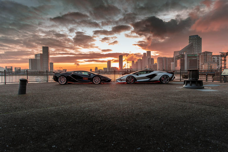 Photoshoot inédit pour deux Lamborghini Sián à Londres