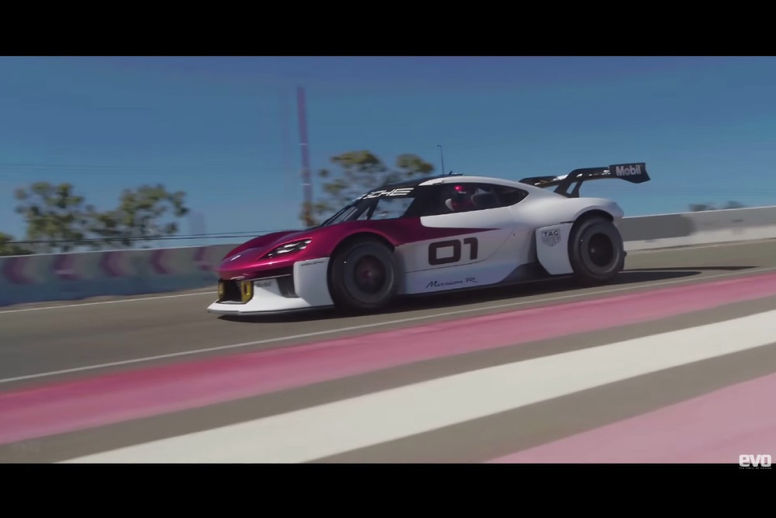 Le concept Porsche Mission R entre en piste