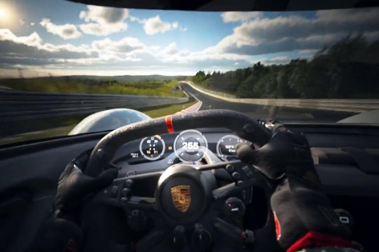 Le concept Porsche Vision GT en approche