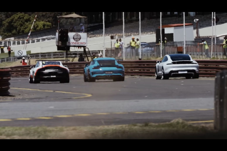 Match : Porsche Taycan Turbo vs 911 GT3 RS vs 911 GT3 Cup