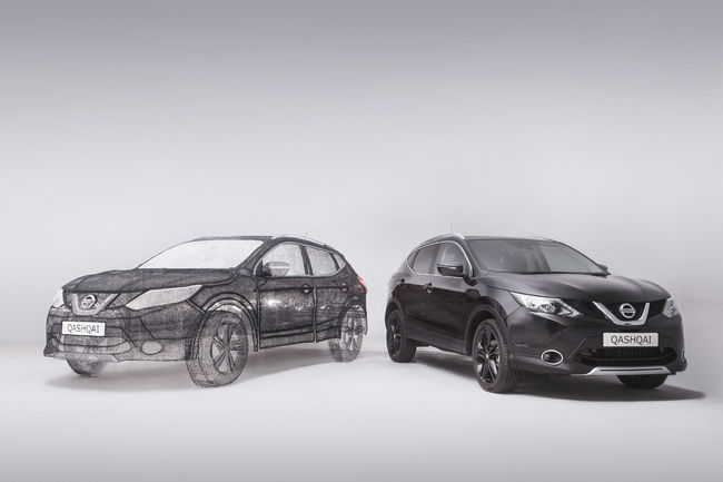 Un Nissan Qashqai grandeur nature réalisé avec des stylos 3D