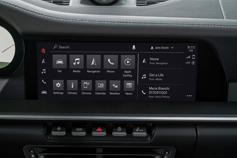 Nouveau système infotainment chez Porsche