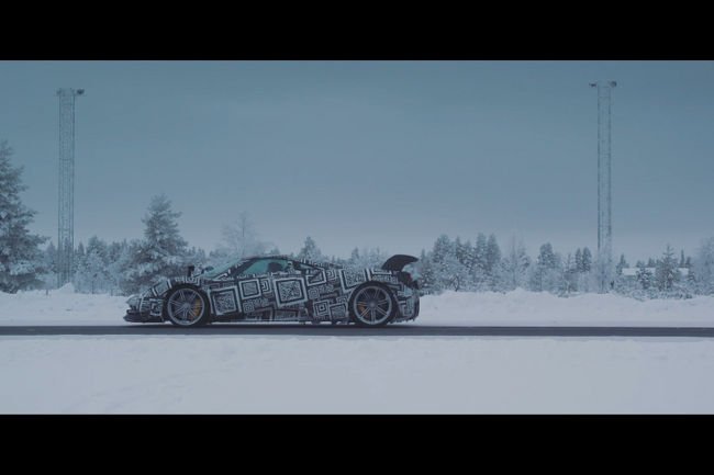 La Pagani Huayra BC testée sur la neige