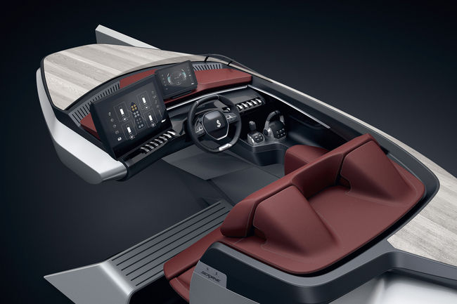 Le i-Cockpit Peugeot dans le Sea Drive Concept