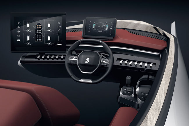 Le i-Cockpit Peugeot dans le Sea Drive Concept