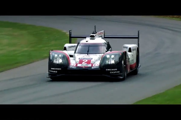 La Porsche 919 Hybrid en démonstration à Goodwood