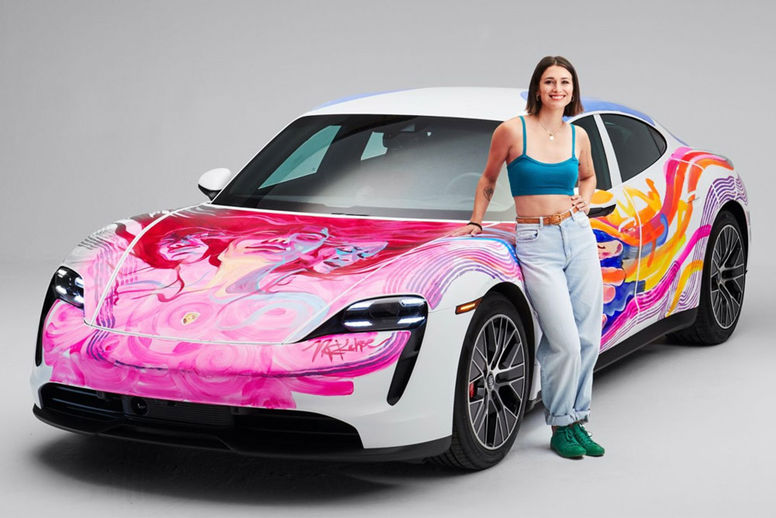 Art Cars : deux artistes canadiens s'emparent du Porsche Taycan