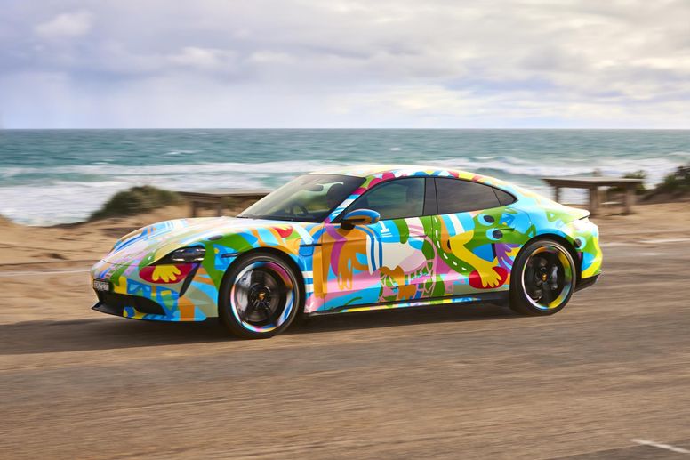 Un Taycan Art Car très spécial commandé par Porsche Australie