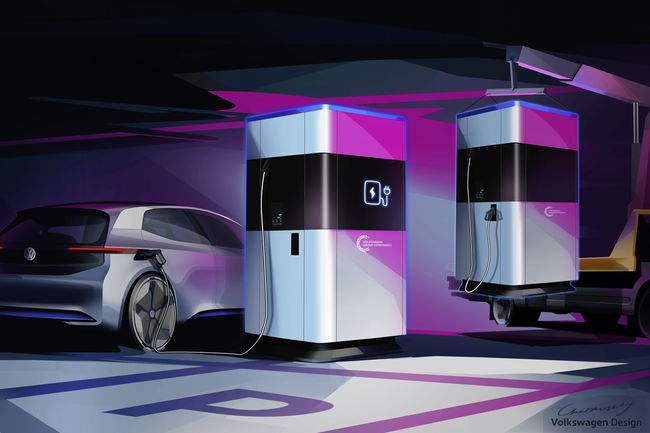 Volkswagen présente sa station mobile de charge 