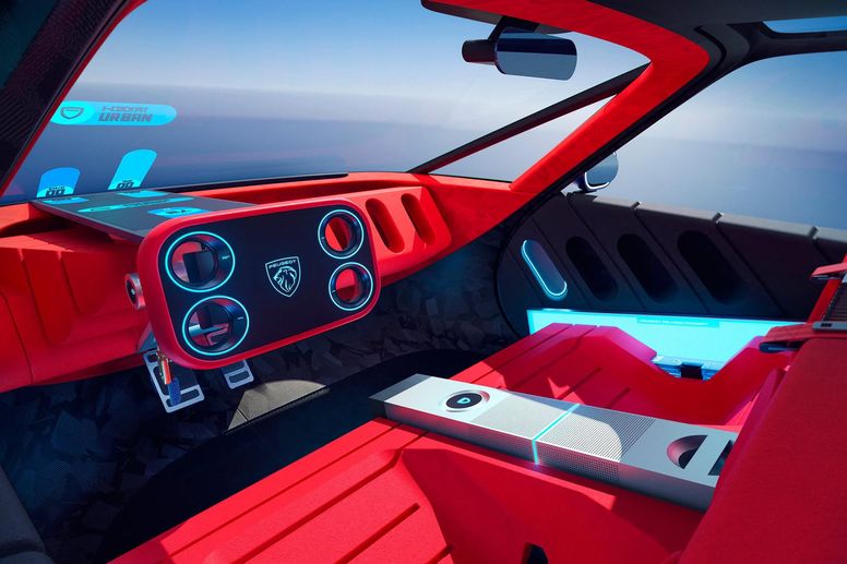 Un volant rectangulaire innovant pour le Peugeot Polygon Concept