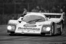 Jacky Ickx à bord de la Porsche 956 à Silverstone en 1985