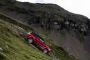 Le Range Rover Sport sur la descente de Mürren, en Suisse