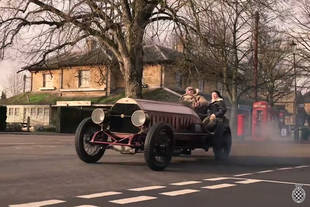 Une Fiat Isotta Fraschini 1905 en route vers Goodwood