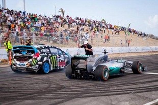 Ken Block et Lewis Hamilton au Top Gear Festival