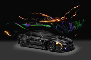 La BMW M6 GT3 Art Car en action