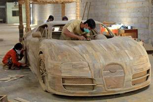Insolite : une réplique de Bugatti Veyron... en bois