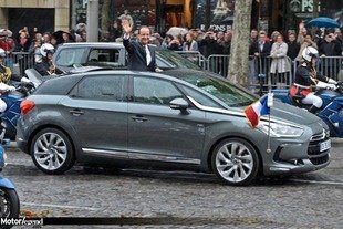 François Hollande en Citroën DS5 Hybrid4