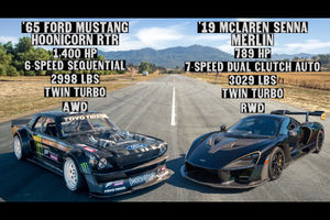 Drag Race : Ford Mustang Hoonicorn V2 vs McLaren Senna Merlin 