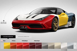 Le configurateur de la Ferrari 458 Speciale est en ligne 