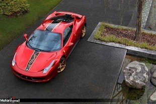 Ferrari 458, une présentation qui dérape
