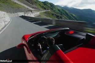 Vidéo : Le Stelvio en Ferrari 458 spider