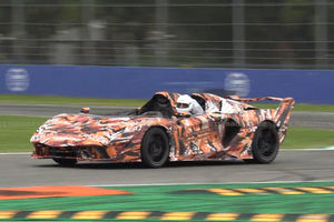 La Lamborghini SC20 en piste à Monza
