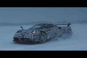 La Pagani Huayra BC testée sur la neige