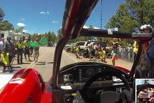 La Mitsubishi MiEV en action à Pikes Peak