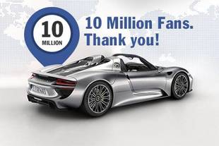 Porsche fête ses 10 millions de fans Facebook