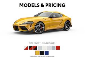 Toyota Supra : la palette des couleurs