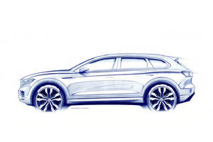 Nouveau Volkswagen Touareg : premier dessin