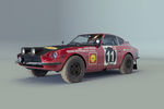 La Nissan 240Z victorieuse au East African Safari Rally 1971