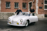 Timo Bernhard, la Porsche 356 SL et Fritz Enzinger