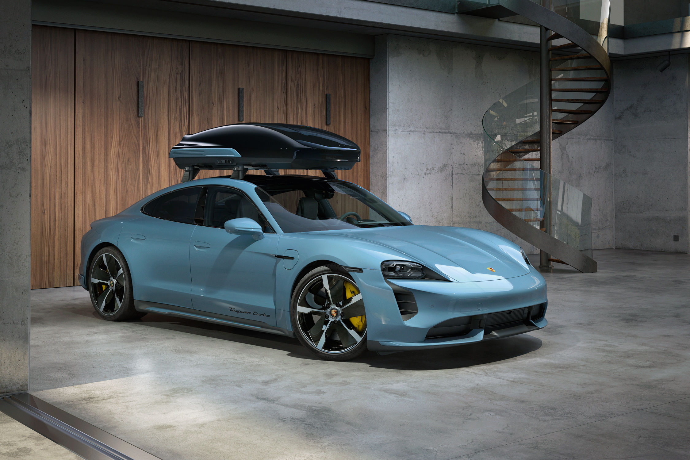 Porsche et son coffre de toit haute performance