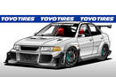Mitsubishi Lancer Evo 5 Widebody - Crédit image : Toyo Tires