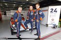 L'équipage de la Morgan-Nissan LMP2 du Team OAK Racing au complet