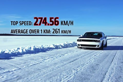 Une Dodge Challenger SRT Hellcat flashée à 274 km/h sur la glace